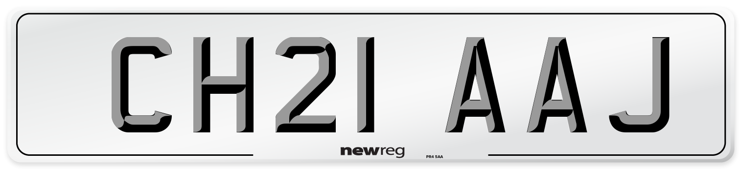 CH21 AAJ Number Plate from New Reg